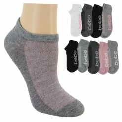 Women's Bebe Lurex No-Show 9-Pair Pack