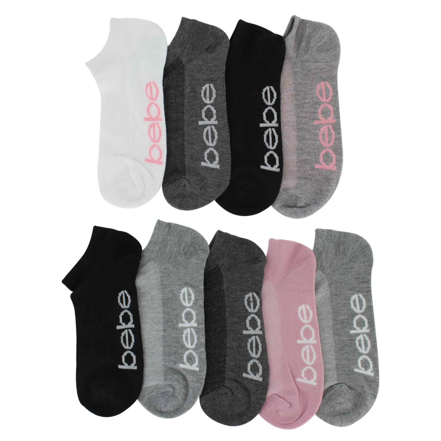 Women's Bebe Lurex No-Show 9-Pair Pack - Image 3