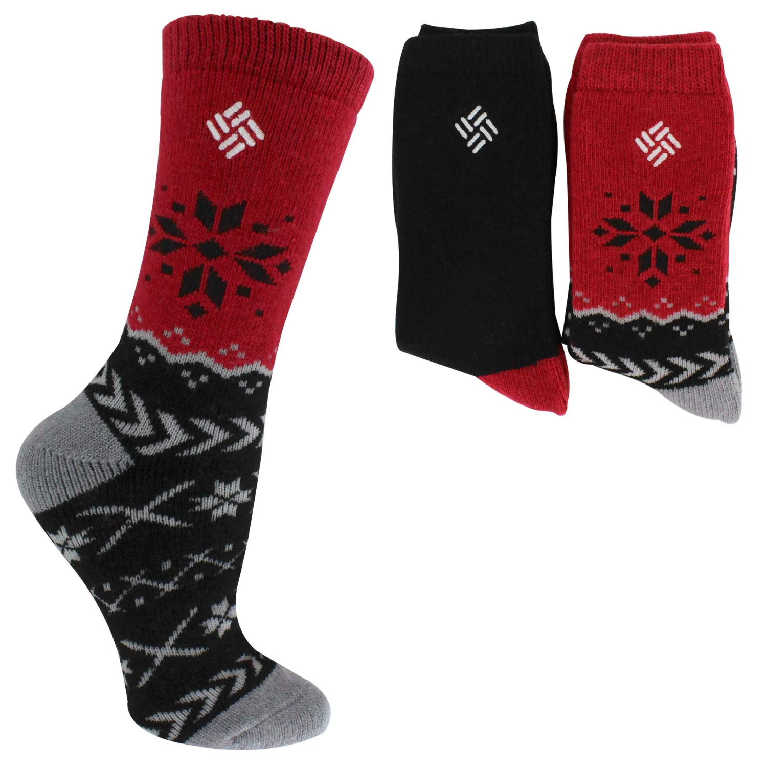 Women's Columbia Snowflakes Crew 2-Pair Pack
