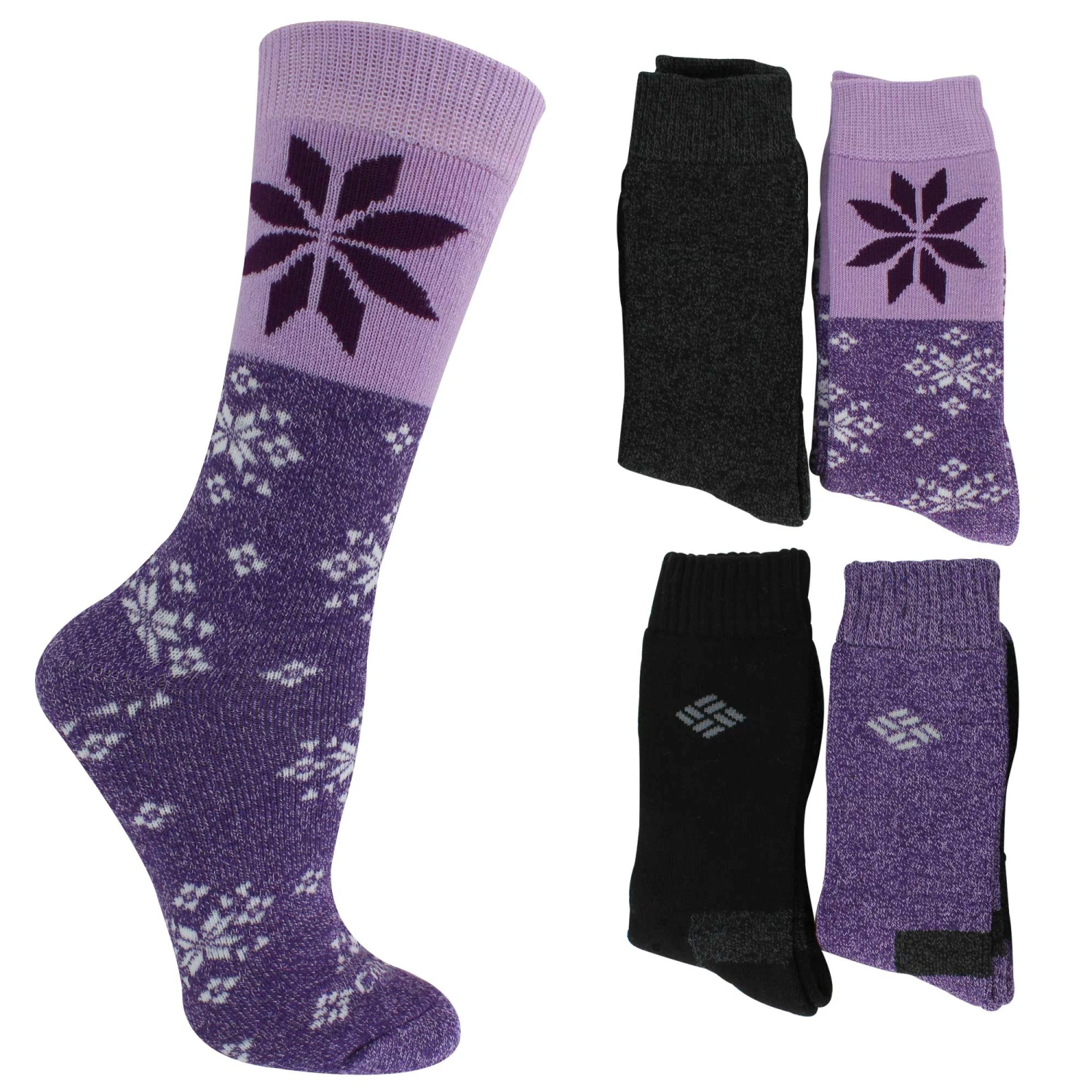 Women's Columbia Winter Solstice Crew 4-Pair Pack