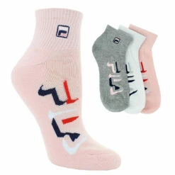 Women's Fila Quarter Retro 3-Pair Pack