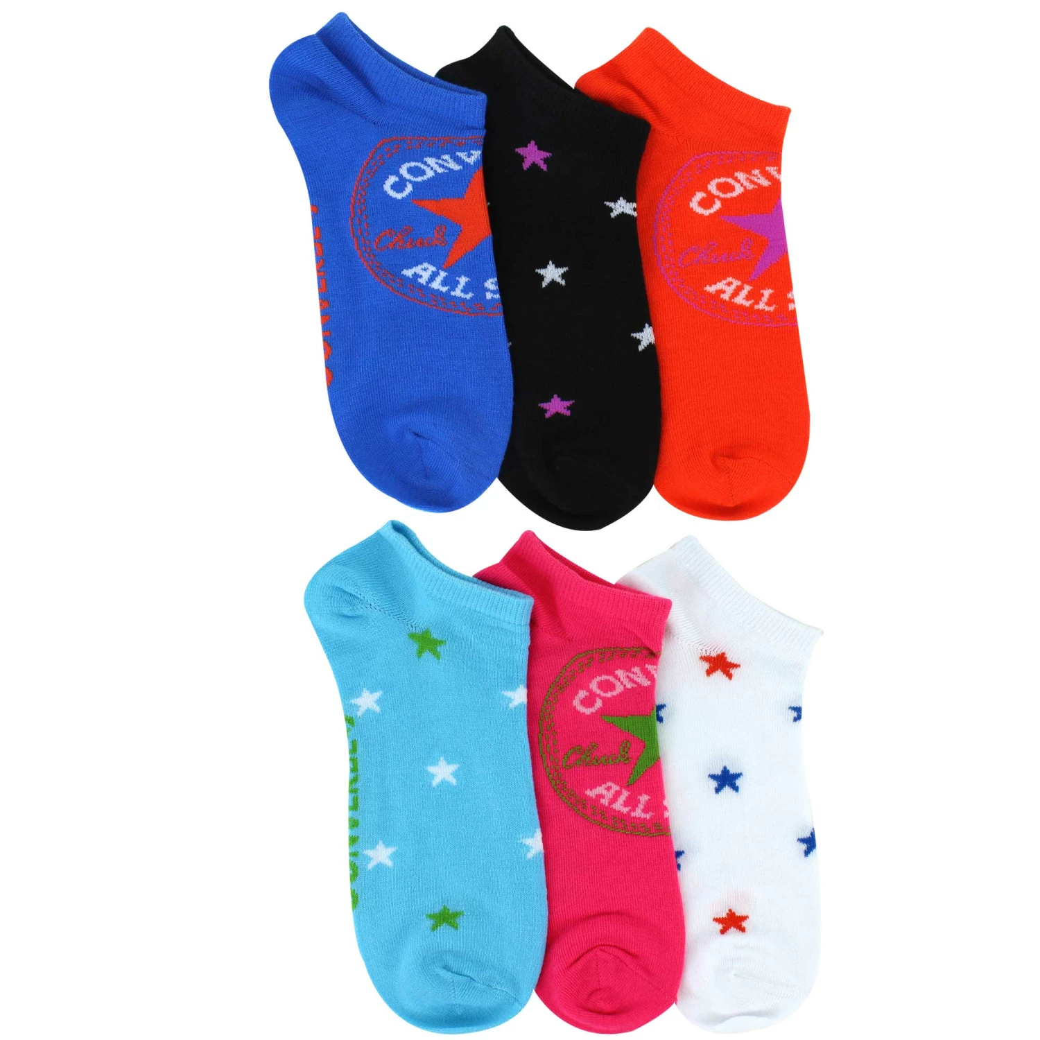 Women's Converse Star Patch No-Show 6-Pair Pack - Image 2