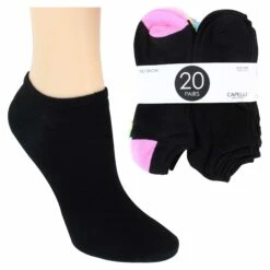 Women's Capelli No-Show 20-Pair Pack