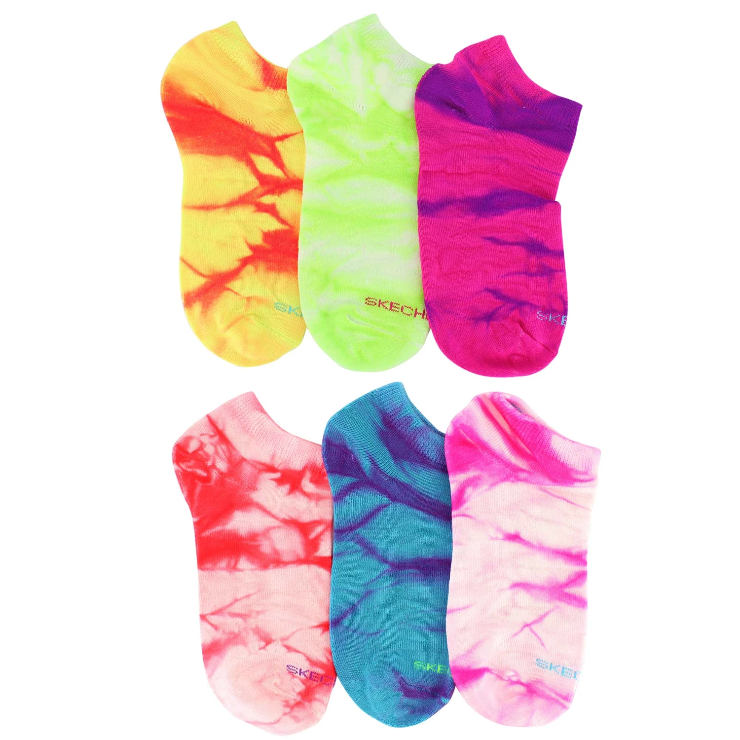Women's Skechers Tie-Dye Low-Cut 6-Pair Pack - Image 2