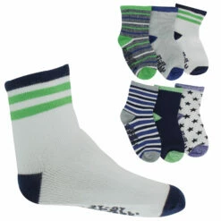 Infants' Capelli Super Soft Grip Crew 6-Pair Pack