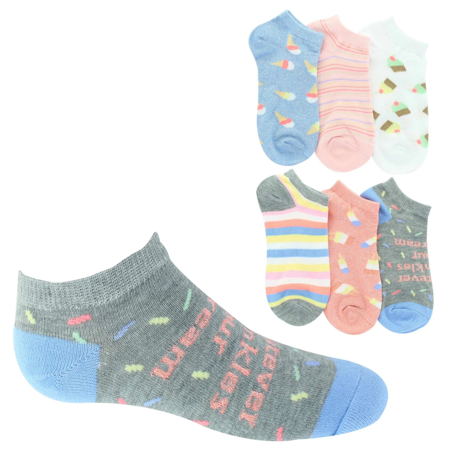Girls' Dominique Nicole Sprinkle 6-Pair Pack