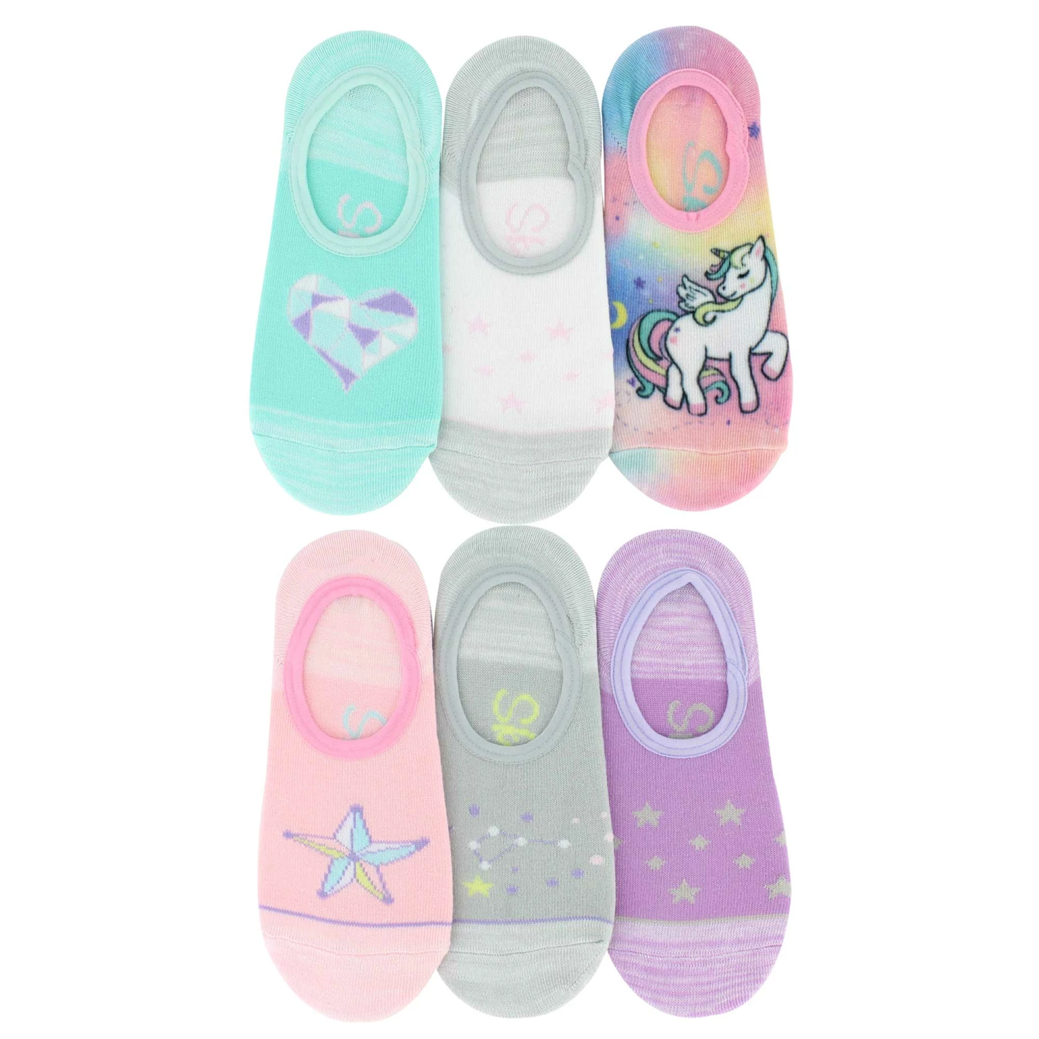 Kids' Skechers Unicorn Liner 6-Pair Pack - Image 2