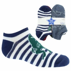 Boys' Capelli T-Rex No-Show 20-Pair Pack