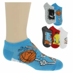 Kids' Space Jam 2 No-Show 5-Pair Pack