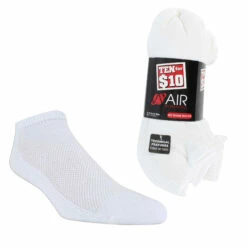 Men's Air Sports World No-Show Socks 10 For $10