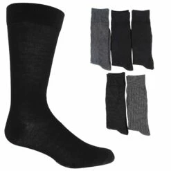 Men's Caribbean Joe Solid And Ribbed 5-Pair Pack