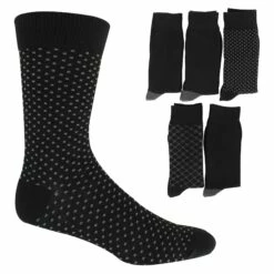 Men's Signature Brand Polka-Dot 5-Pair Pack