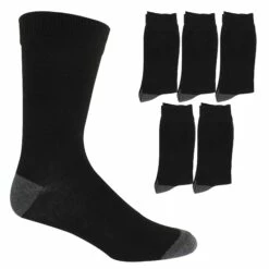 Men's Signature Brand Solid 5-Pair Pack