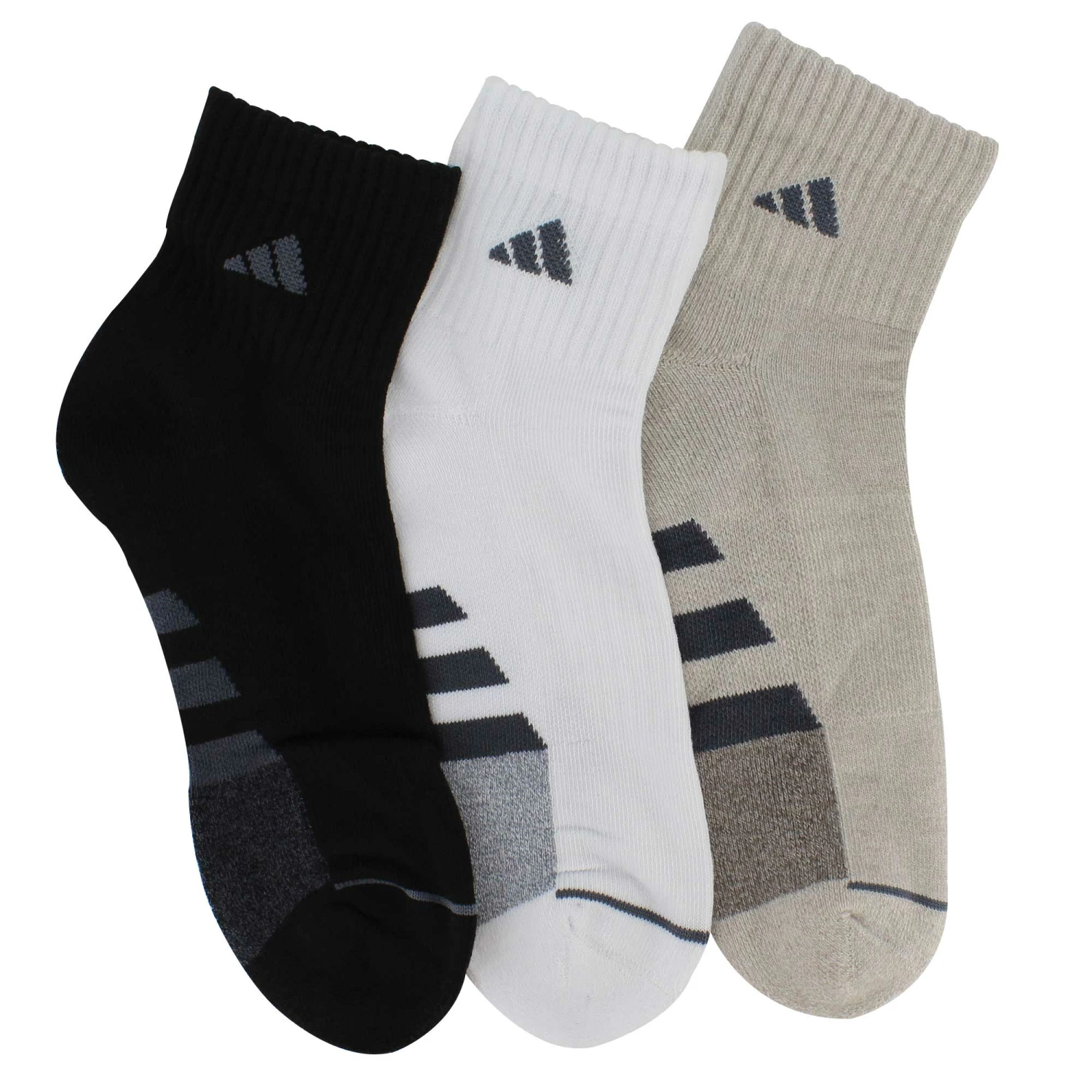 Men's Adidas Cushioned Quarter 3-Pair Pack - Image 2
