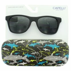 Kids' Capelli Shark Sunglasses And Case Set