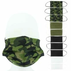 Adult Camouflage Assortment Face Mask 10-Pack
