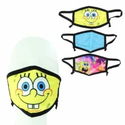 Kids' SpongeBob SquarePants Face Mask 3-Pack