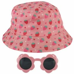 Kids' Strawberry-Print Sunglasses And Hat