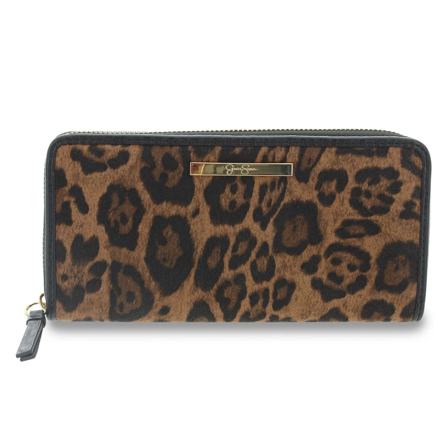 Jessica Simpson Arden Faux-Suede Leopard Wallet