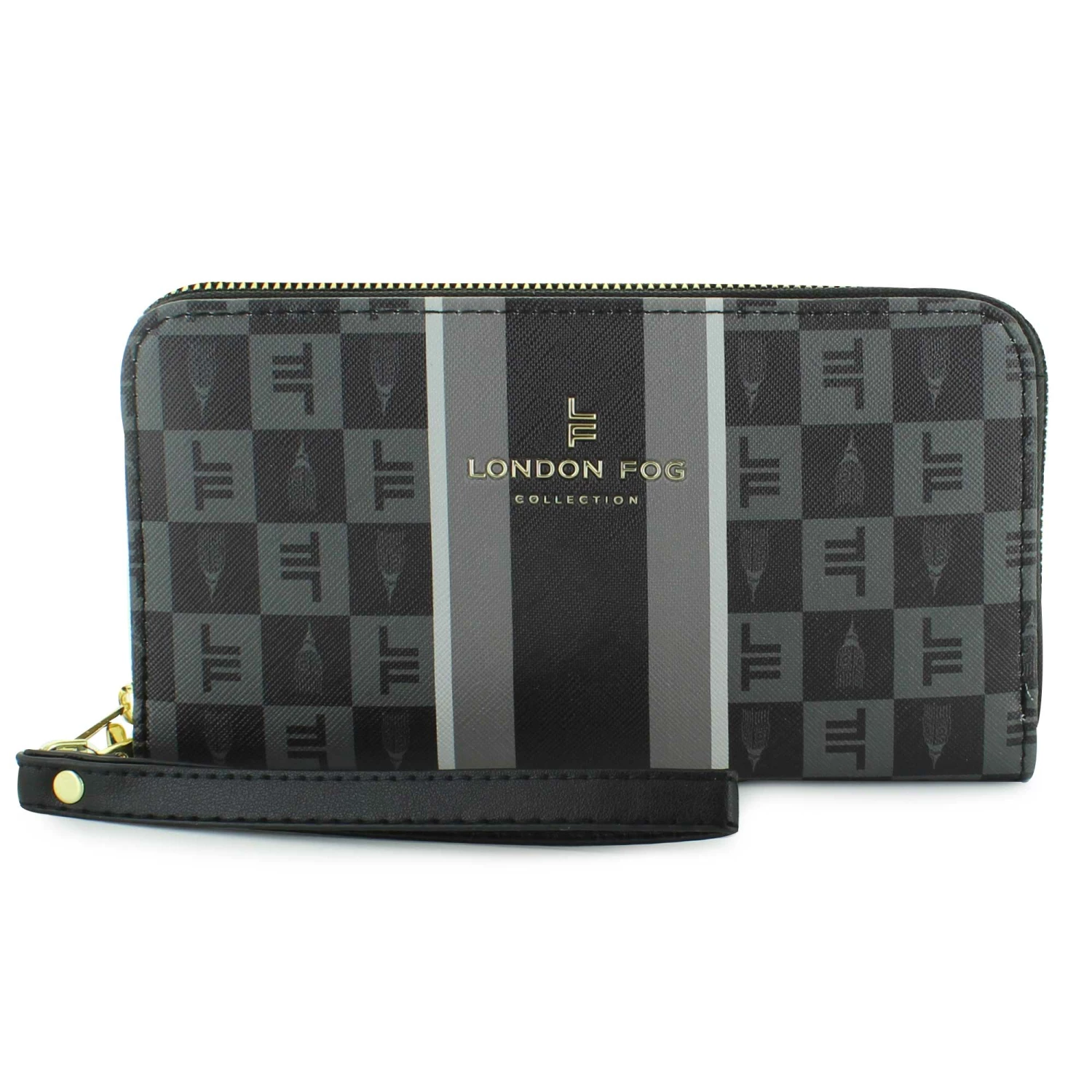 London Fog Gianna Signature Zip Wallet/Wristlet